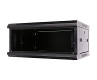Extralink Szafka wisząca rack 4U 600x450 czarna szklane drzwi EX.2886 - 484910 - zdjęcie 4